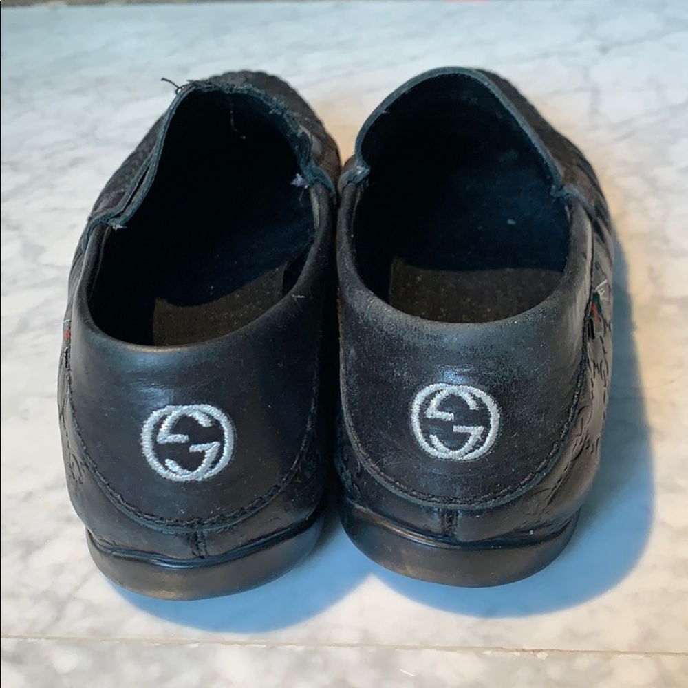GUCCI Kanye Embossed GG Driving Shoe in black - Picture 3 of 7
